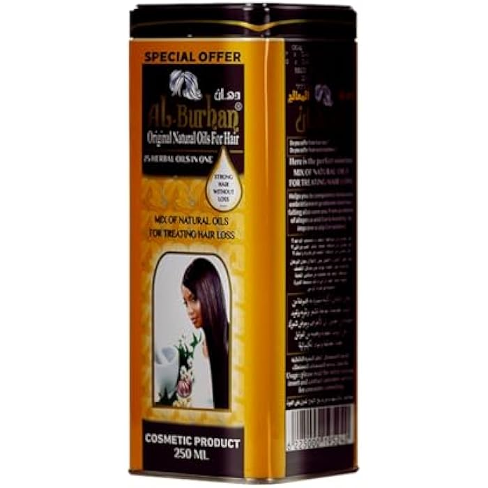 Alburhan Original Natural Hair Oils - 25 Herbal Oils In One, 250Ml, Unscented, Yellow, Adults, Hair Fall Sufferers, Unisex-Adults - Image 3